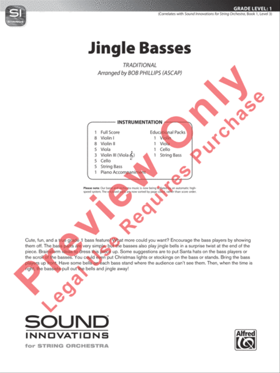 Jingle Basses String Orchestra scores gallery preview page 2