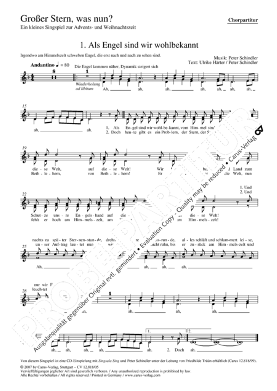 Grosser Stern, was nun? 2-Part scores gallery preview page 2