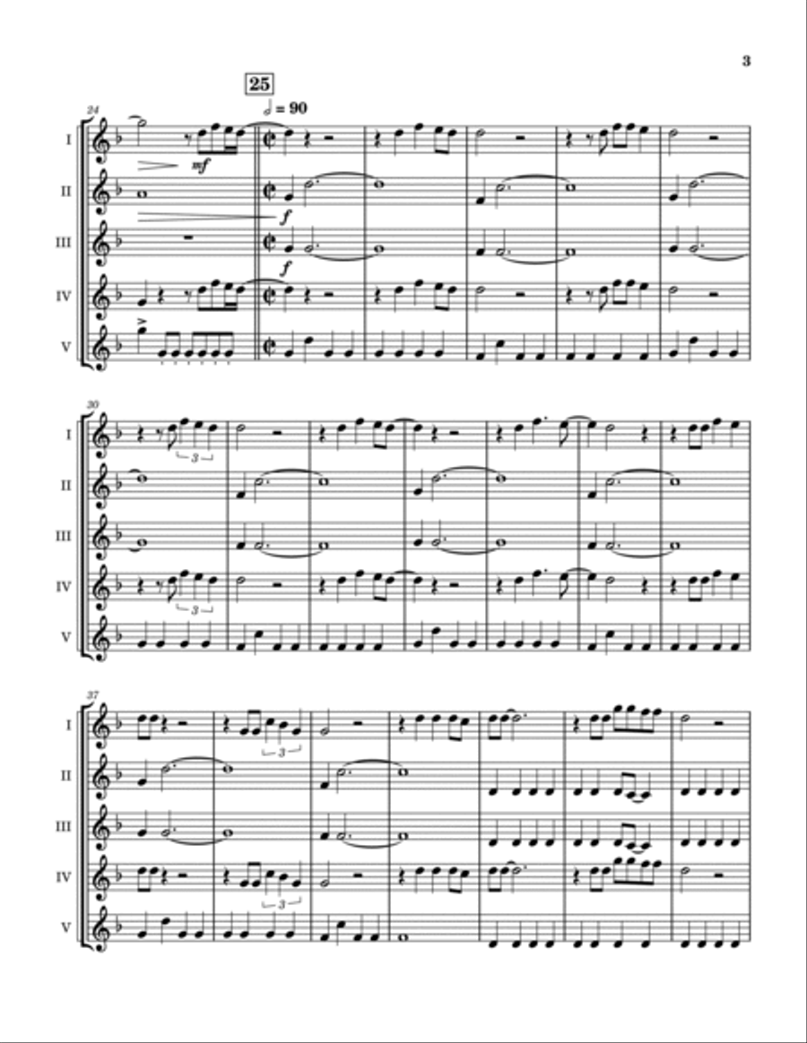 Juke Box Hero Woodwind Quintet scores gallery preview page 4