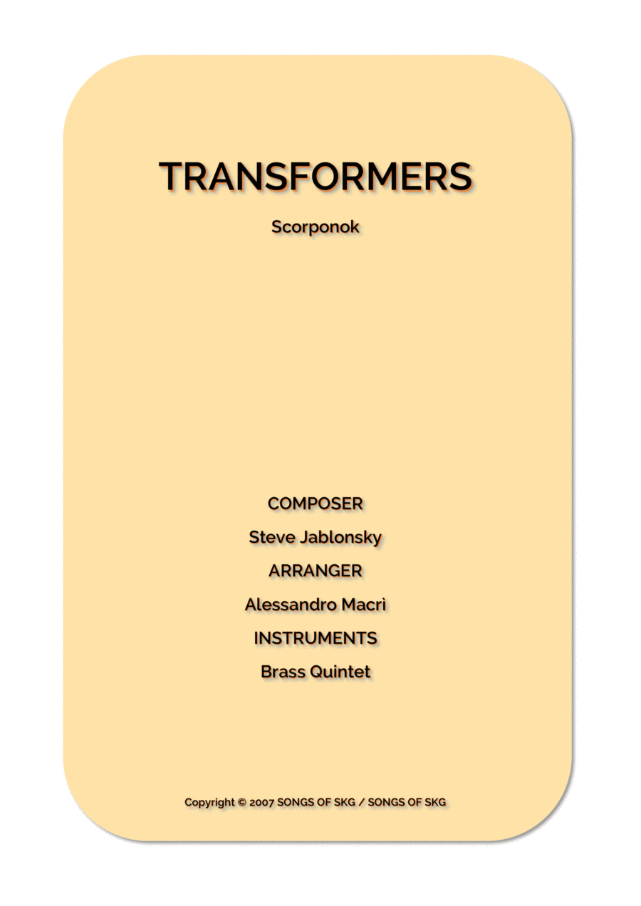 Scorponok Brass Ensemble scores gallery preview page 1