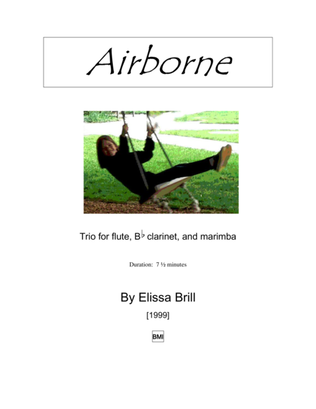 Book cover for Airborne: Trio for Flute, B-Flat Clarinet, and Marimba