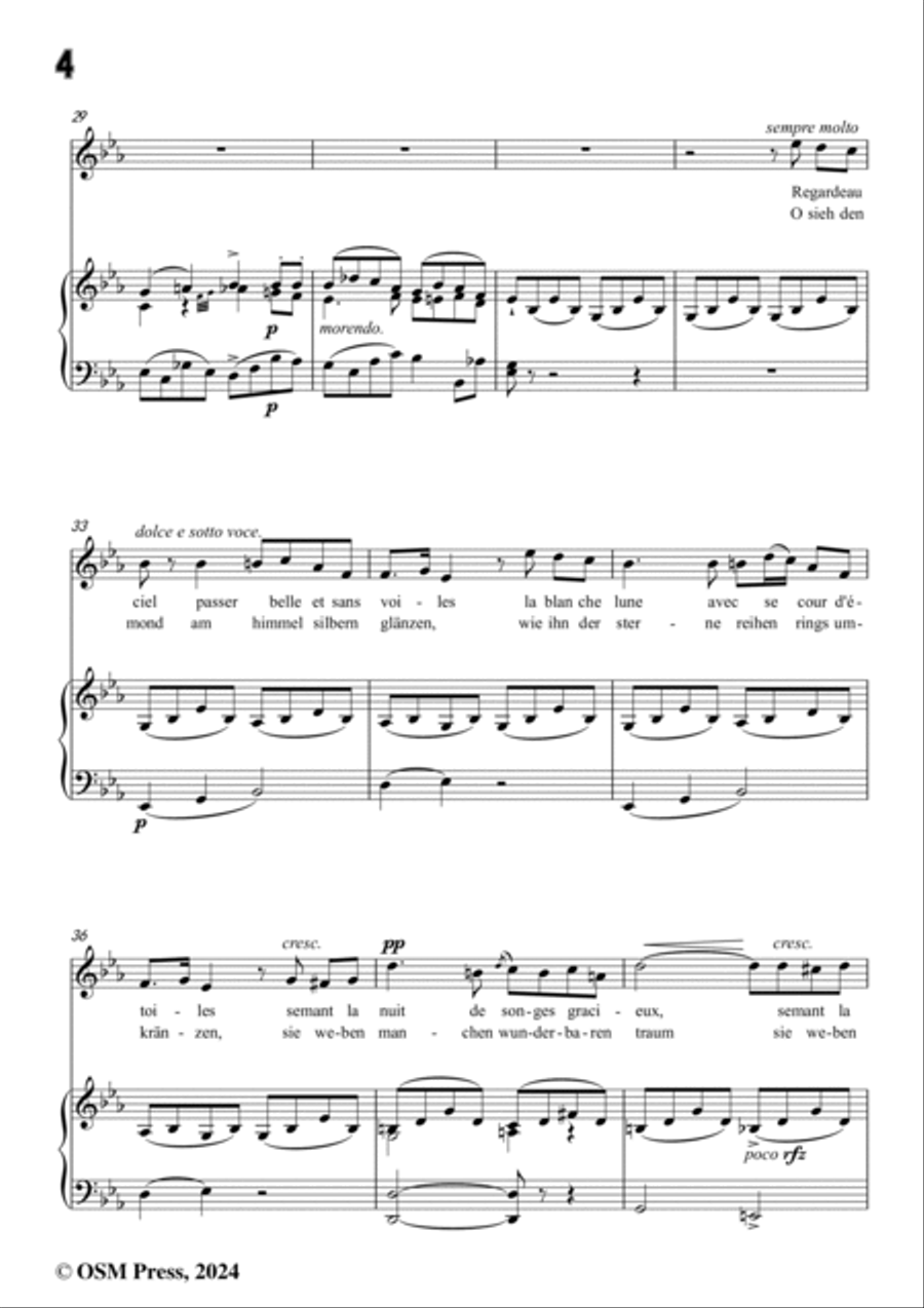 Meyerbeer-Sur le balcon(Auf dem Altan),in E flat Major Voice scores gallery preview page 6