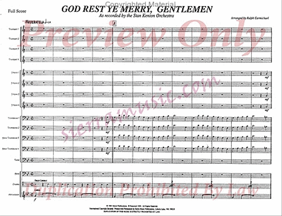 God Rest Ye, Merry Gentlemen Jazz Ensemble scores gallery preview page 2