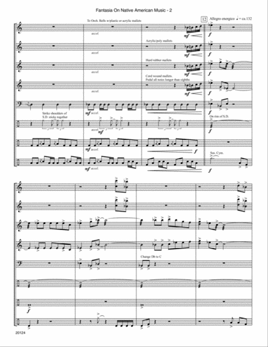 Fantasia On Native American Music Percussion Ensemble scores gallery preview page 3