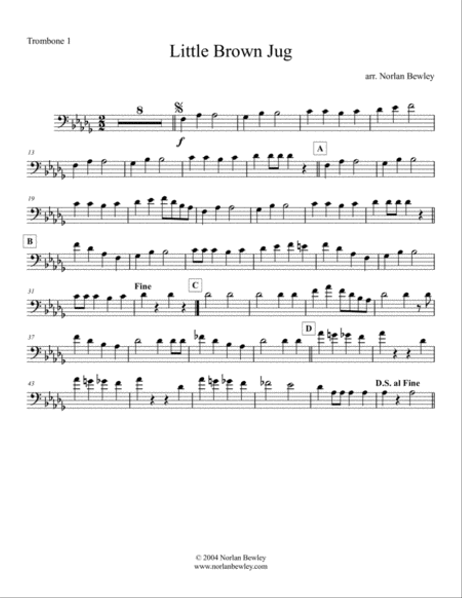 Little Brown Jug - Low Brass Quartet Little Brown Jug - Low Brass Quartet Brass Quartet scores gallery preview page 4