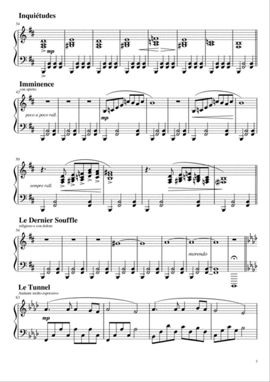 Nocturnia No4 Quelque Part Avec Les Anges Piano Solo scores gallery preview page 3