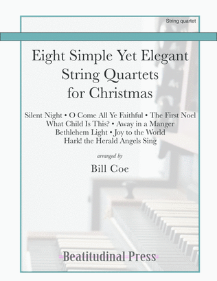Book cover for Eight Simple Yet Elegant String Quartets for Christmas