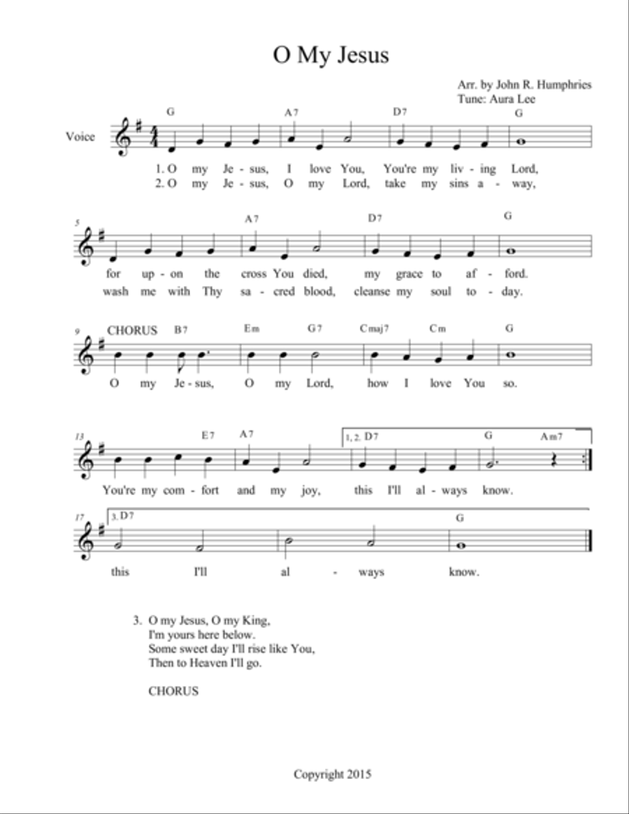 O My Jesus Guitar scores gallery preview page 1