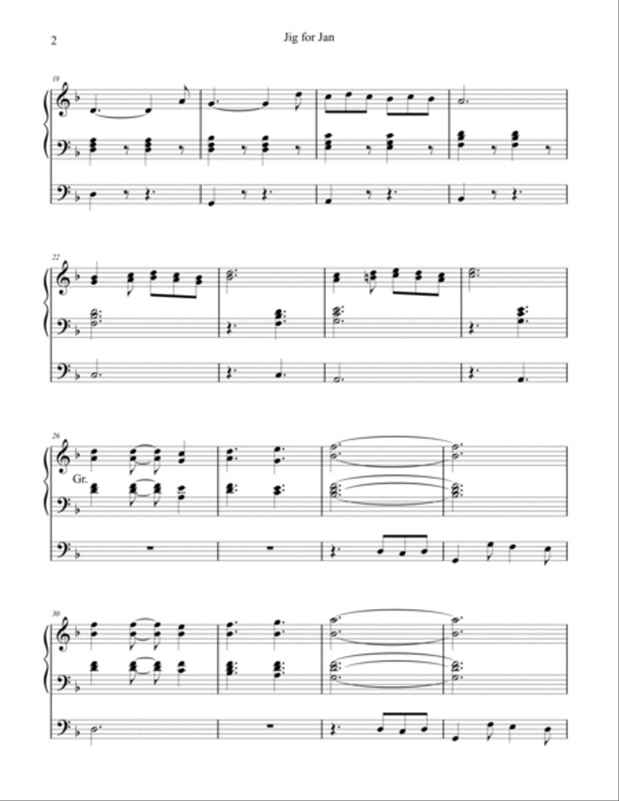Jig for Jan, organ work by Phil Lehenbauer