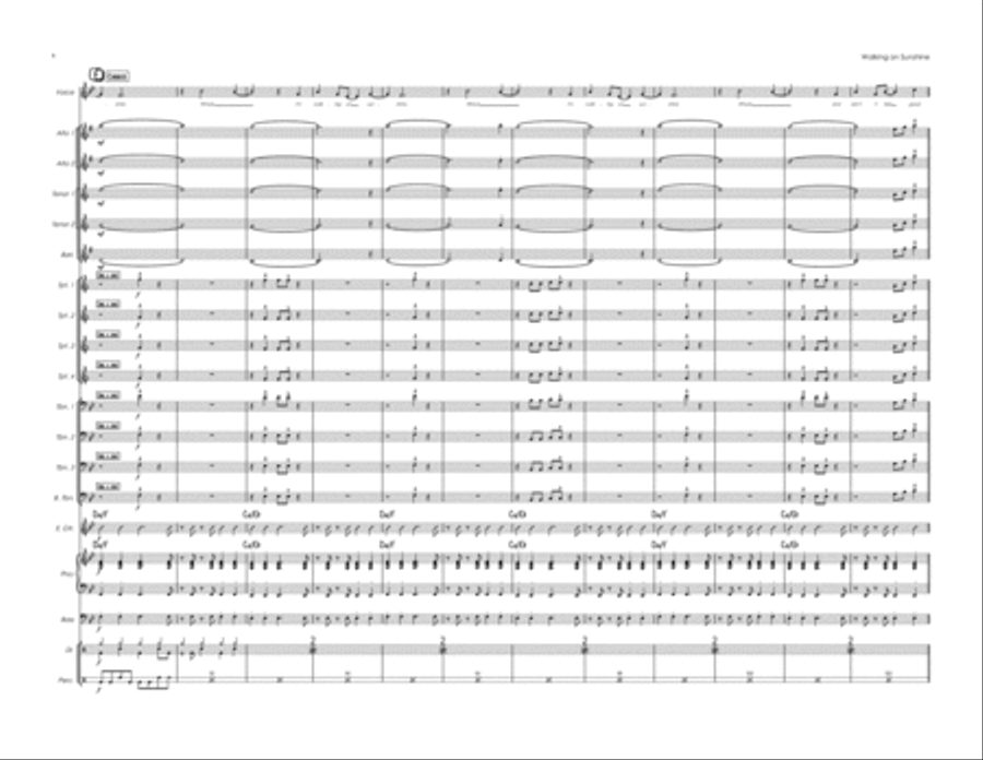 Walking On Sunshine Jazz Ensemble scores gallery preview page 4