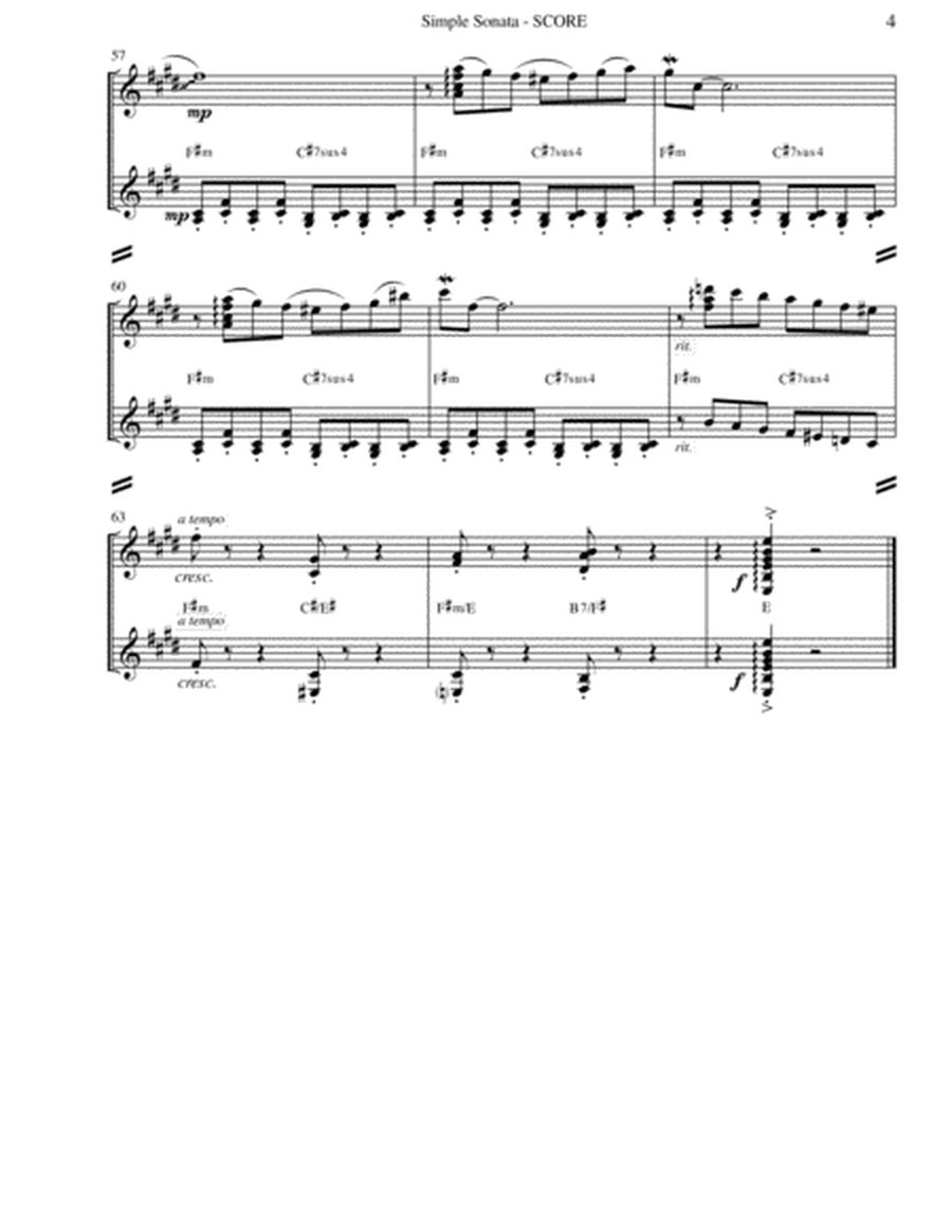 Simple Sonata (Guitar Duet) image number null
