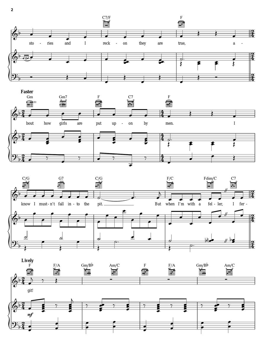 I Cain't Say No (from Oklahoma!) Guitar scores gallery preview page 2