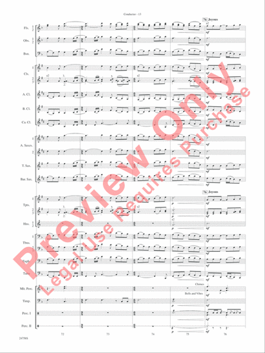 Wassail Concert Band scores gallery preview page 17