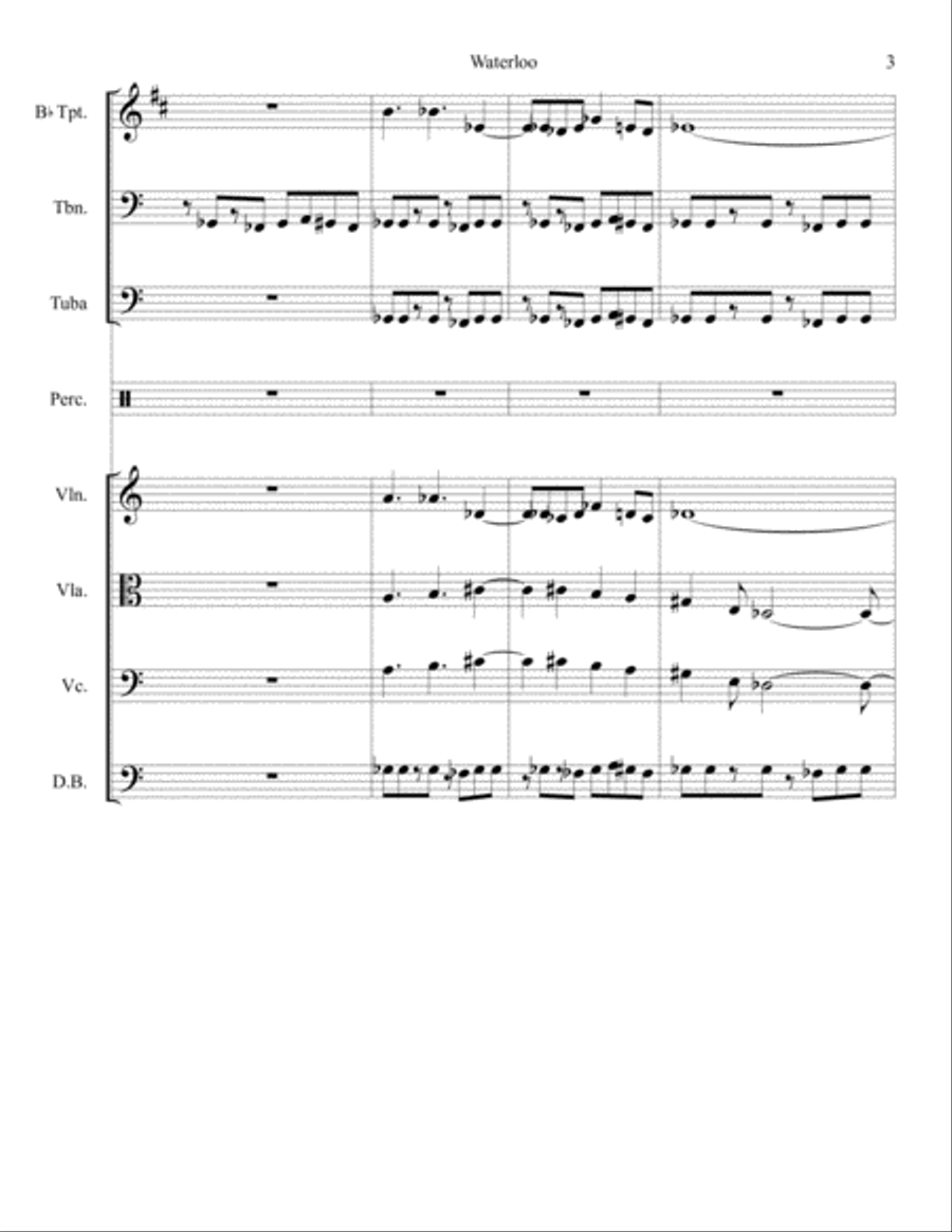 Trafalgar and Waterloo: A Duel Large Ensemble scores gallery preview page 3