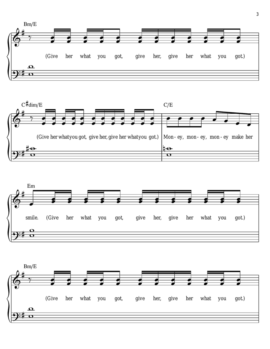 Money Make Her Smile Easy Piano scores gallery preview page 3