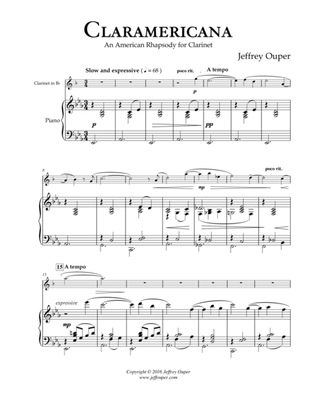 Claramericana - An American Rhapsody for Clarinet