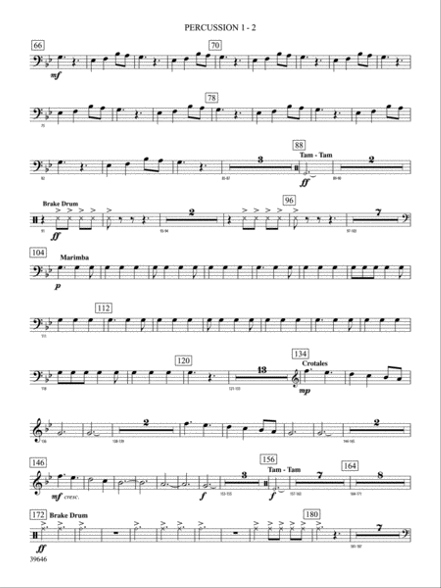 Scarborough Fair: 1st Percussion Concert Band scores gallery preview page 2