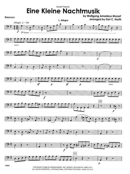 Eine Kleine Nachtmusik/Mvt. 1 Allegro - Bassoon