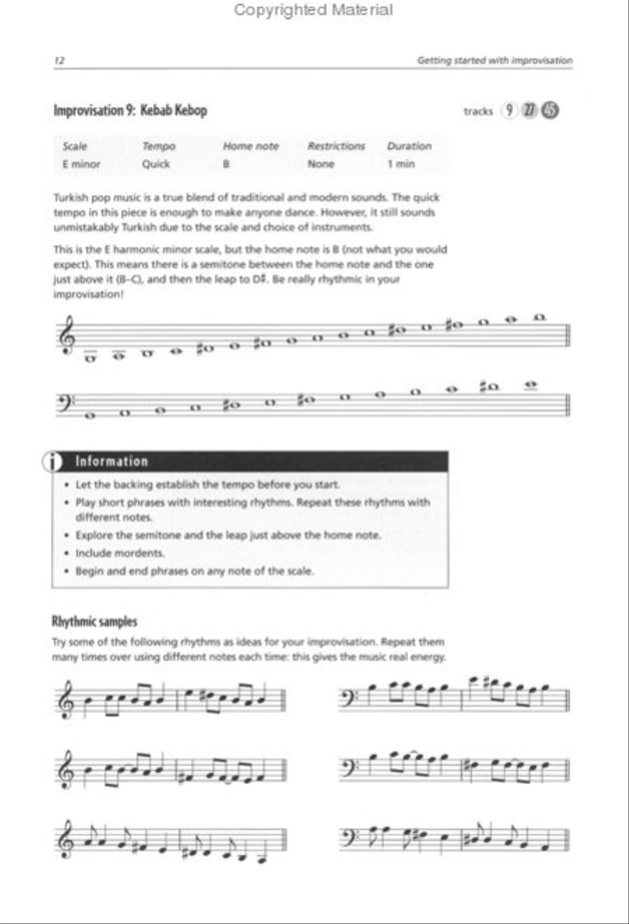 Getting Started with Improvisation Piano scores gallery preview page 4