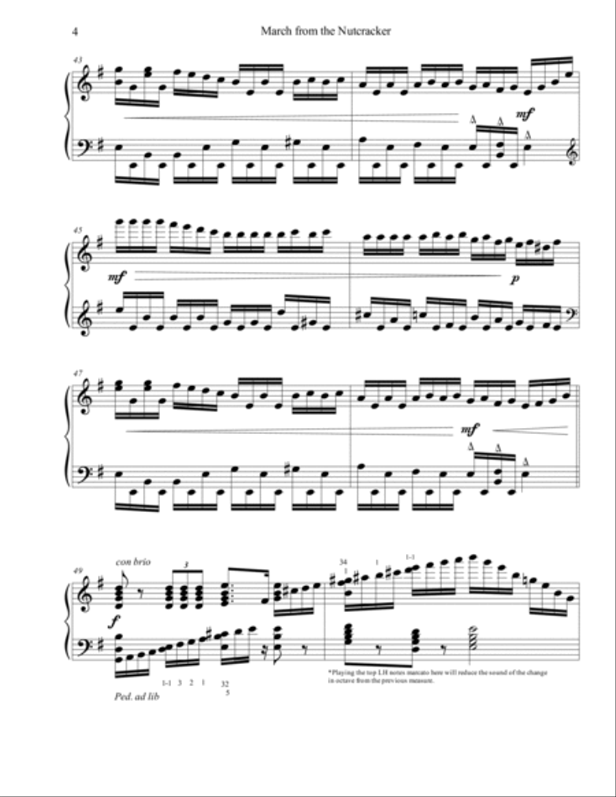 March from The Nutcracker Piano Solo scores gallery preview page 4