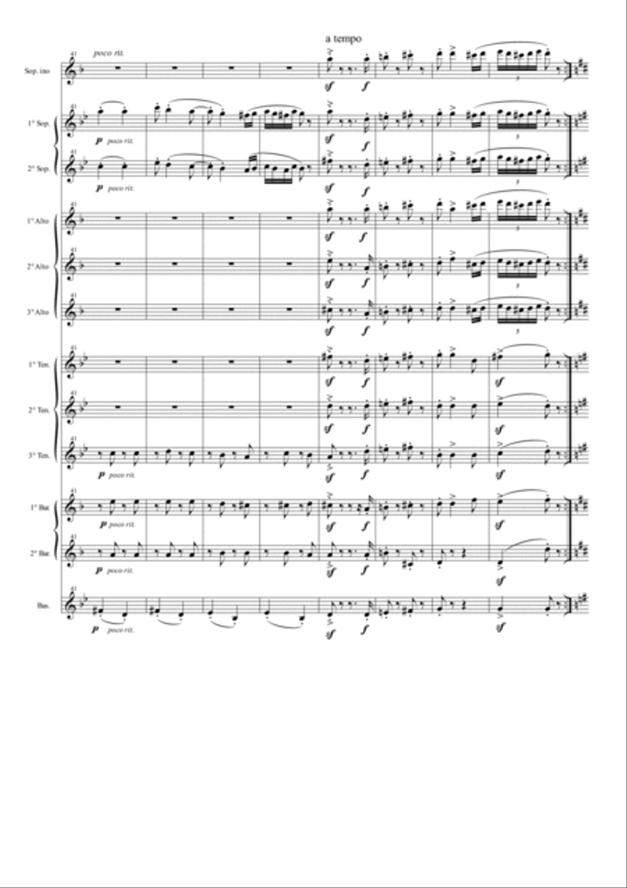 Hungarian Dance No. 5 for Saxophone Ensemble Woodwind Ensemble scores gallery preview page 6