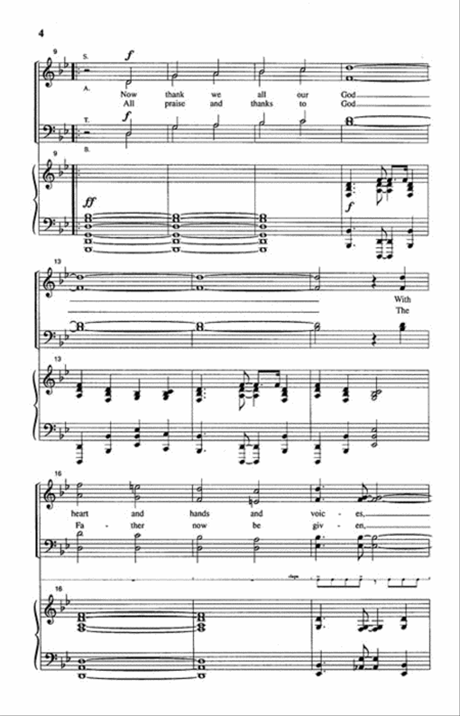 All Praise and Thanks to God 4-Part scores gallery preview page 2
