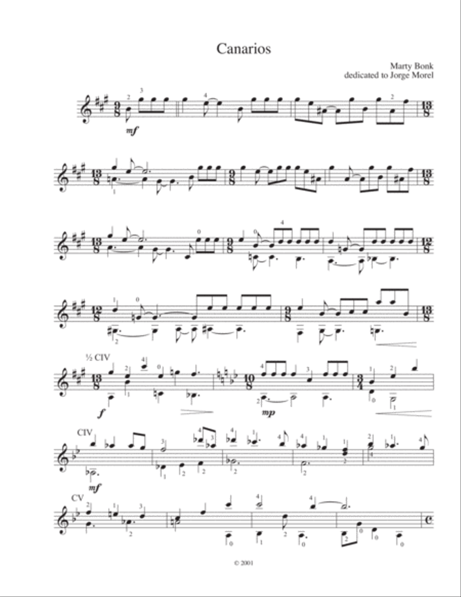 Canarios Canarios Small Ensemble scores gallery preview page 1