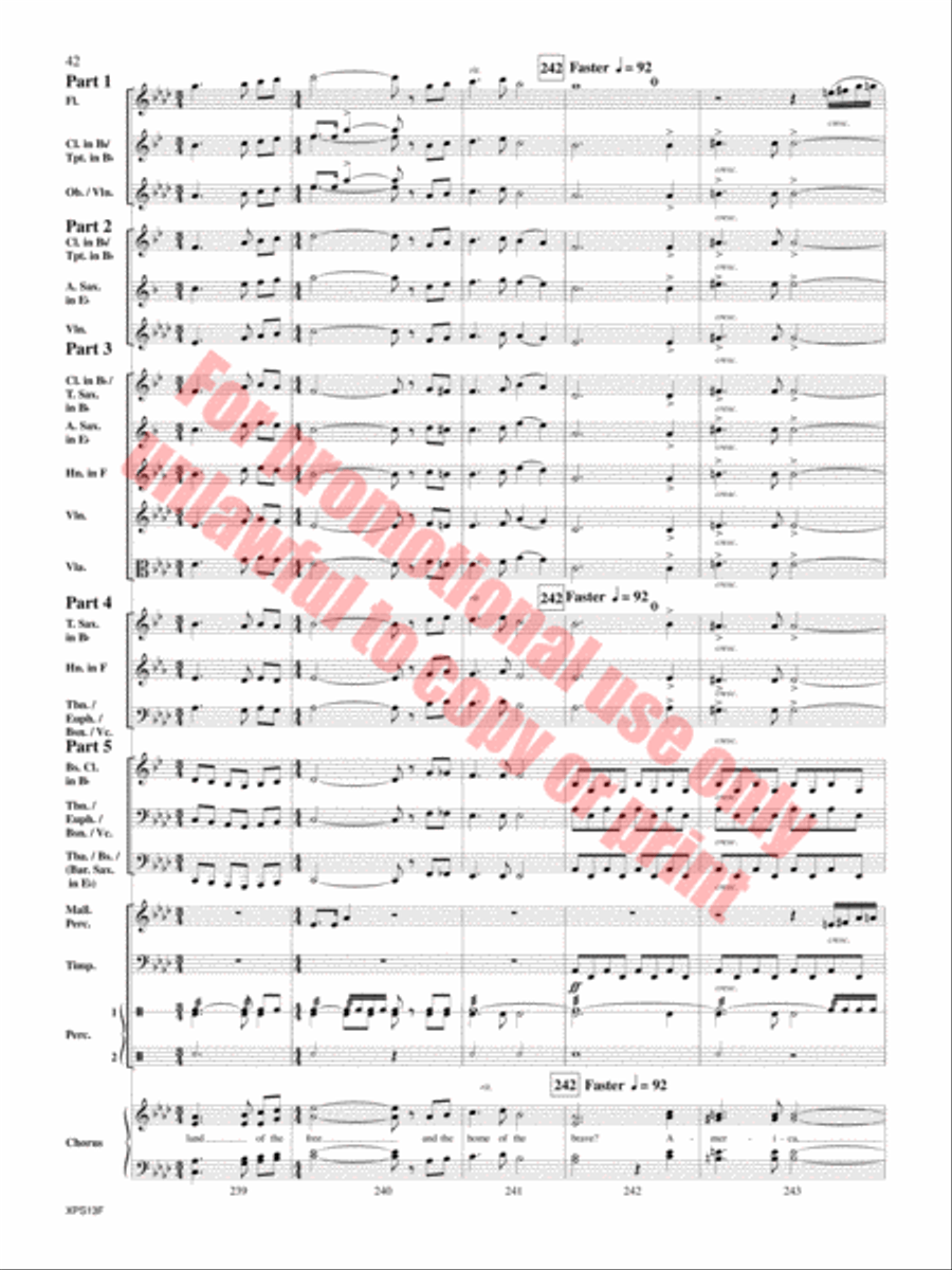 Armed Forces The Pride of America! Concert Band scores gallery preview page 43
