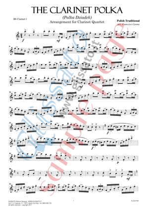 The Clarinet Polka - Clarinet Quartet (Score & Set of Parts)