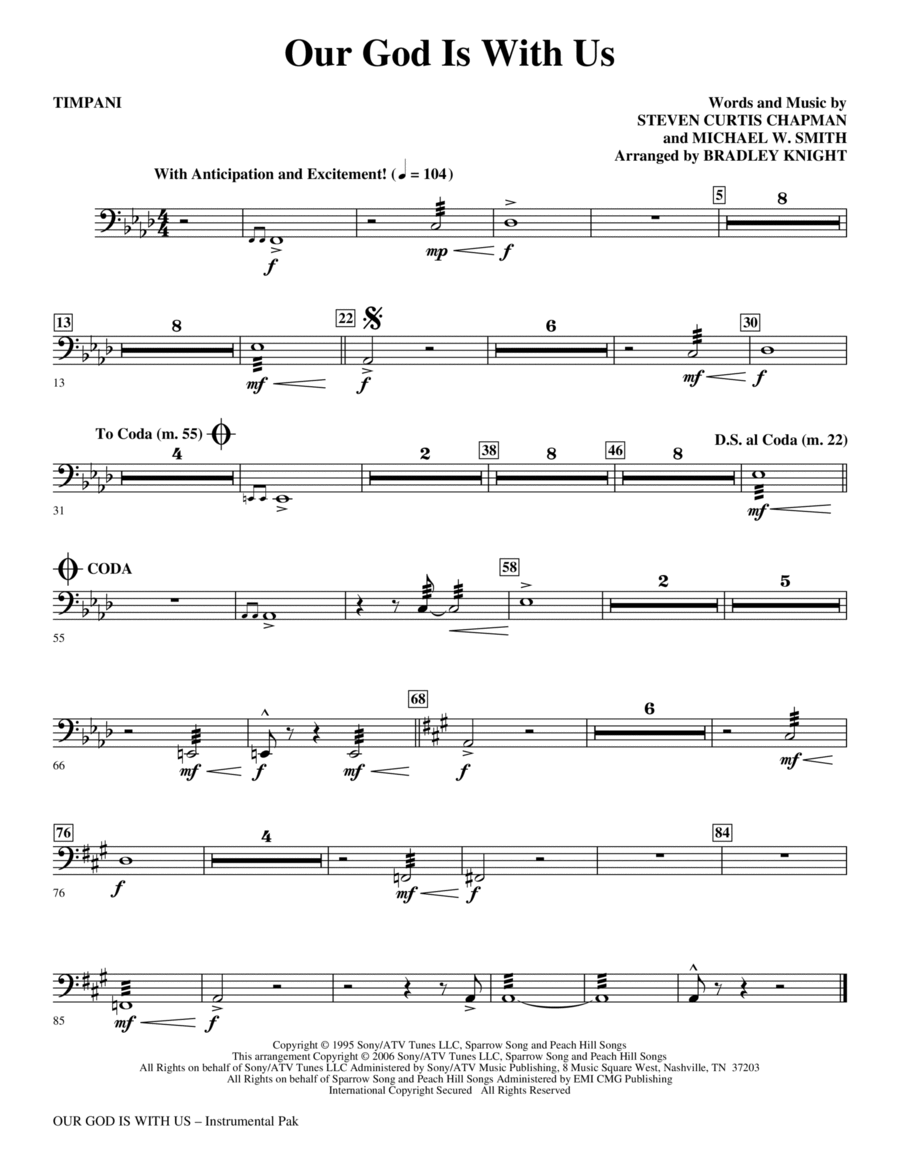 Our God Is With Us - Violin 1 Choir scores gallery preview page 1