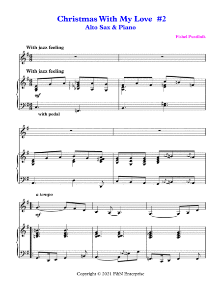 "Christmas With My Love-#2" for Alto Sax and Piano"-Video image number null