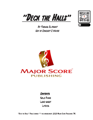 Deck the Halls - SOLO PIANO - C Major