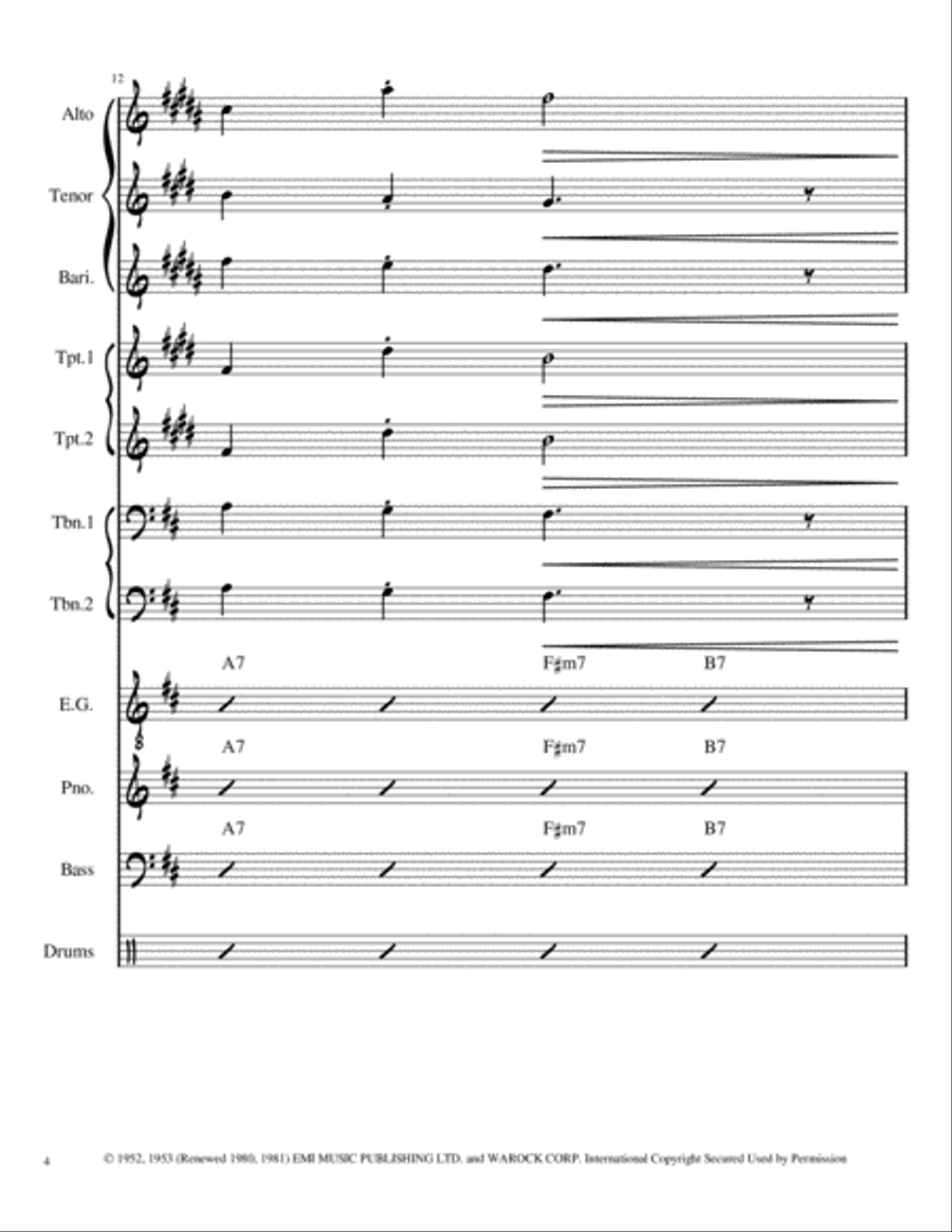 My One And Only Love My One And Only Love Large Ensemble scores gallery preview page 4