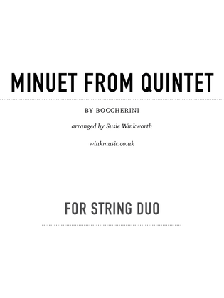 Book cover for Minuet from Quintet in G