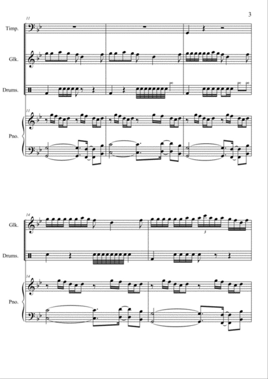 Altius Volemus, op. 16 Percussion Ensemble scores gallery preview page 5