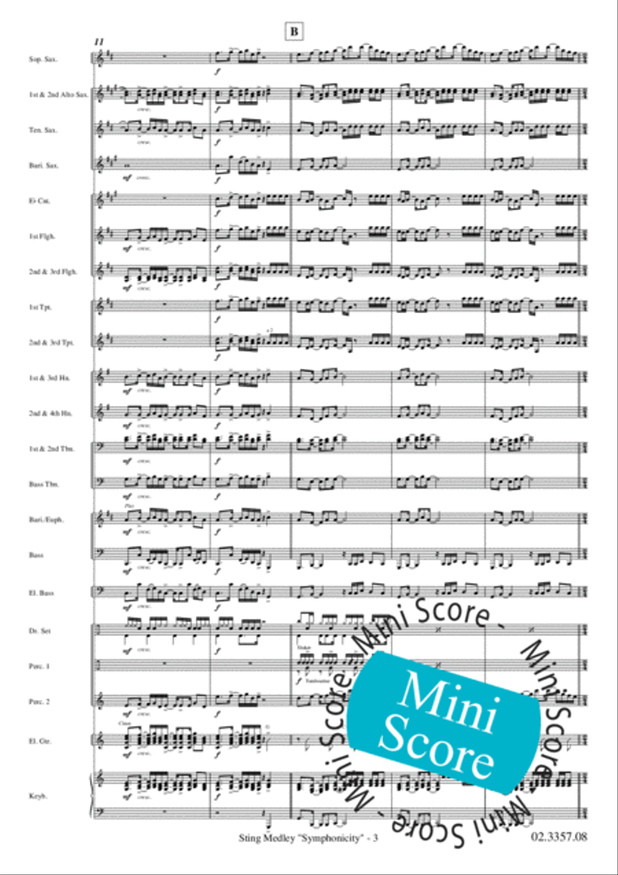 Sting Medley Sting Medley Fanfare Band scores gallery preview page 7