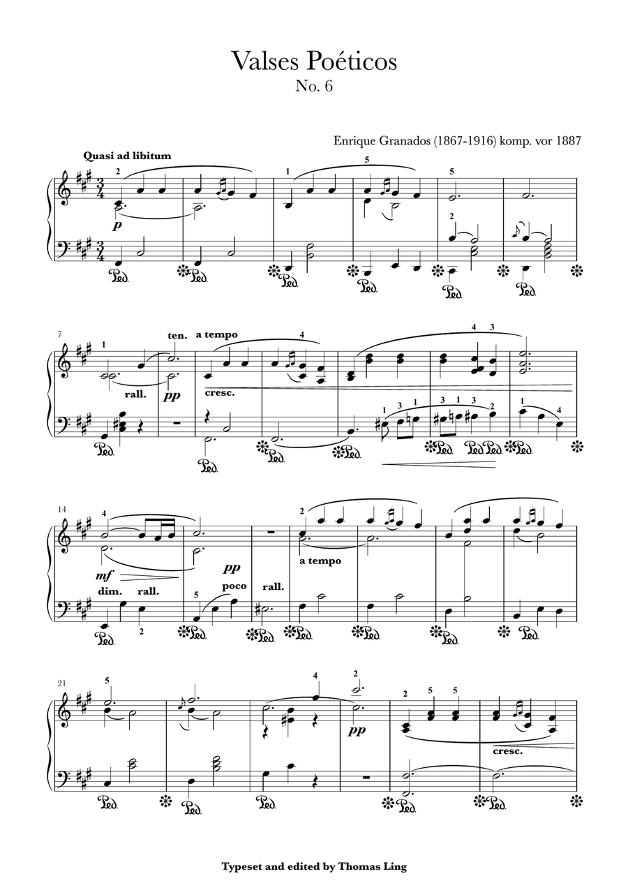 Valses Poéticos No. 6 Piano Method scores gallery preview page 1