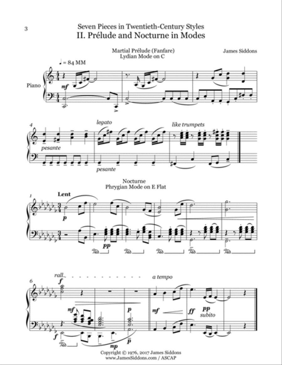 Seven Pieces in Twentieth-Century Styles Piano Solo scores gallery preview page 4