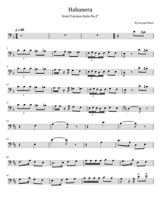 Bizet - Habanera - from"Carmen Suite No.2" - For Tenor Trombone Solo