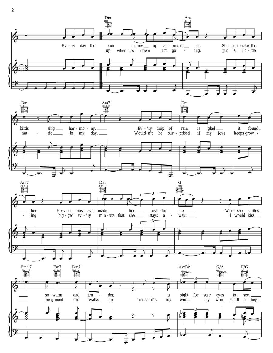 Ain't No Woman (Like The One I've Got) Piano, Vocal, Guitar scores gallery preview page 2