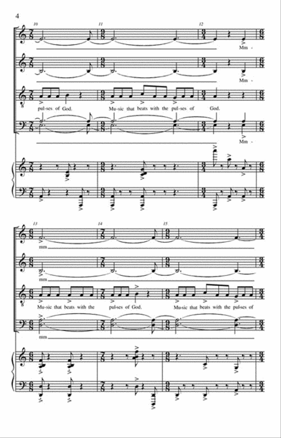 Through the Dark 4-Part scores gallery preview page 3