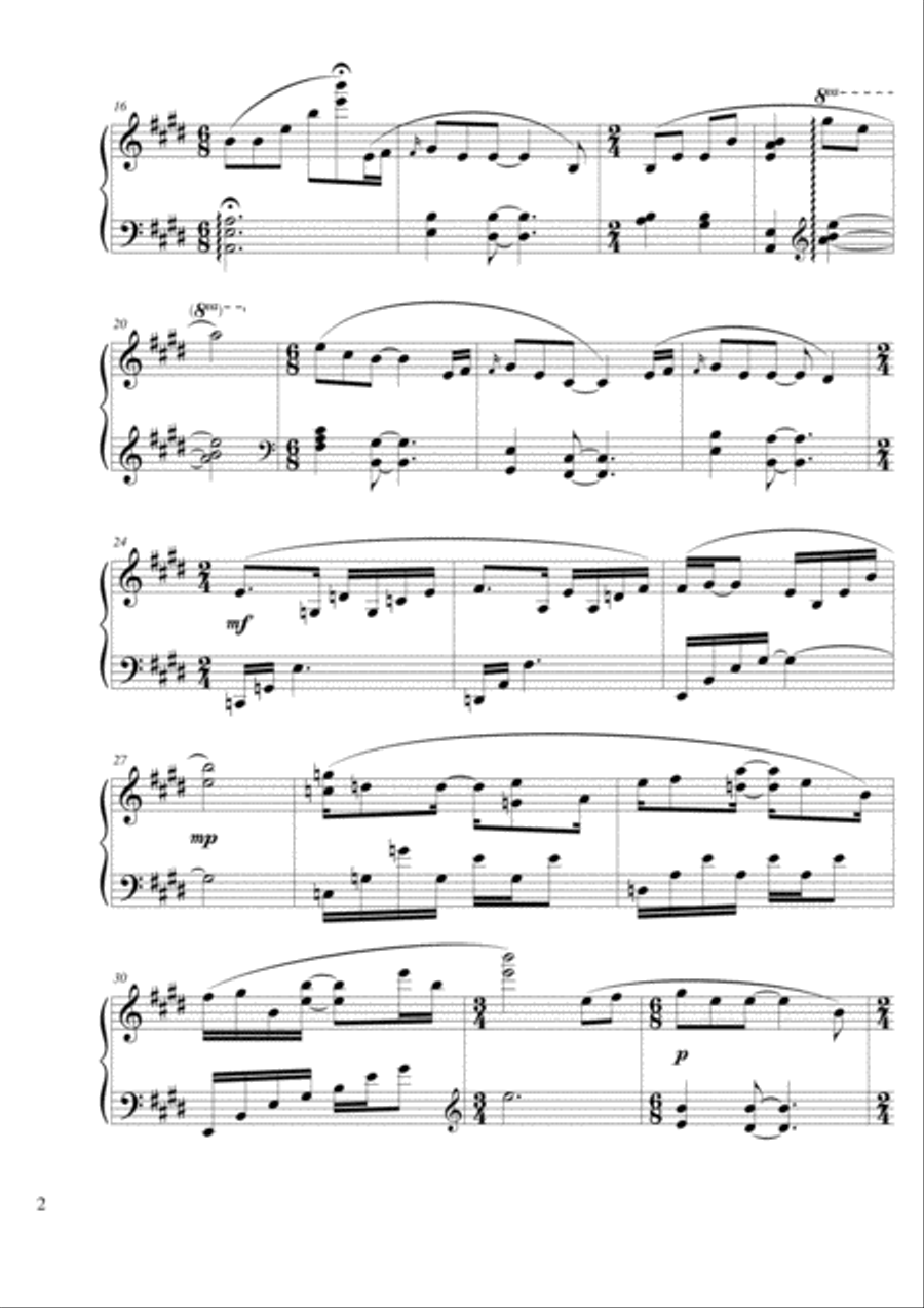Morning Light Piano Solo scores gallery preview page 2