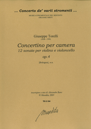 Book cover for Concertino per camera op.4 ([Bologna], s.d.)