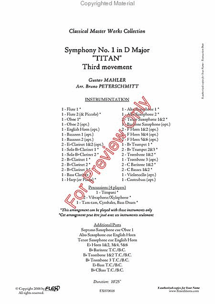 Symphony No.1 "Titan" 3Rd Mvt. image number null