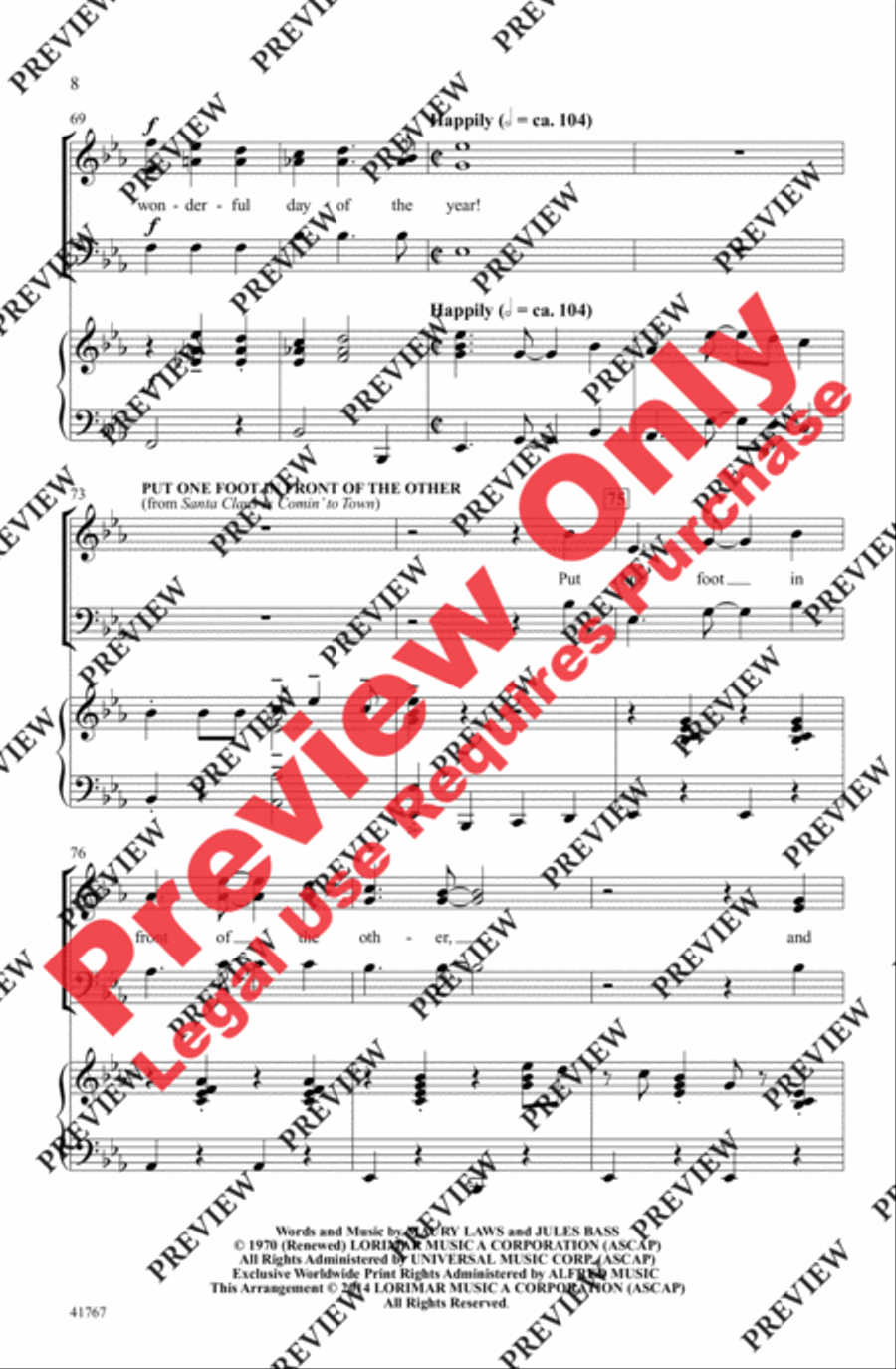 Cartoon Christmas Cartoon Christmas 3-Part scores gallery preview page 8
