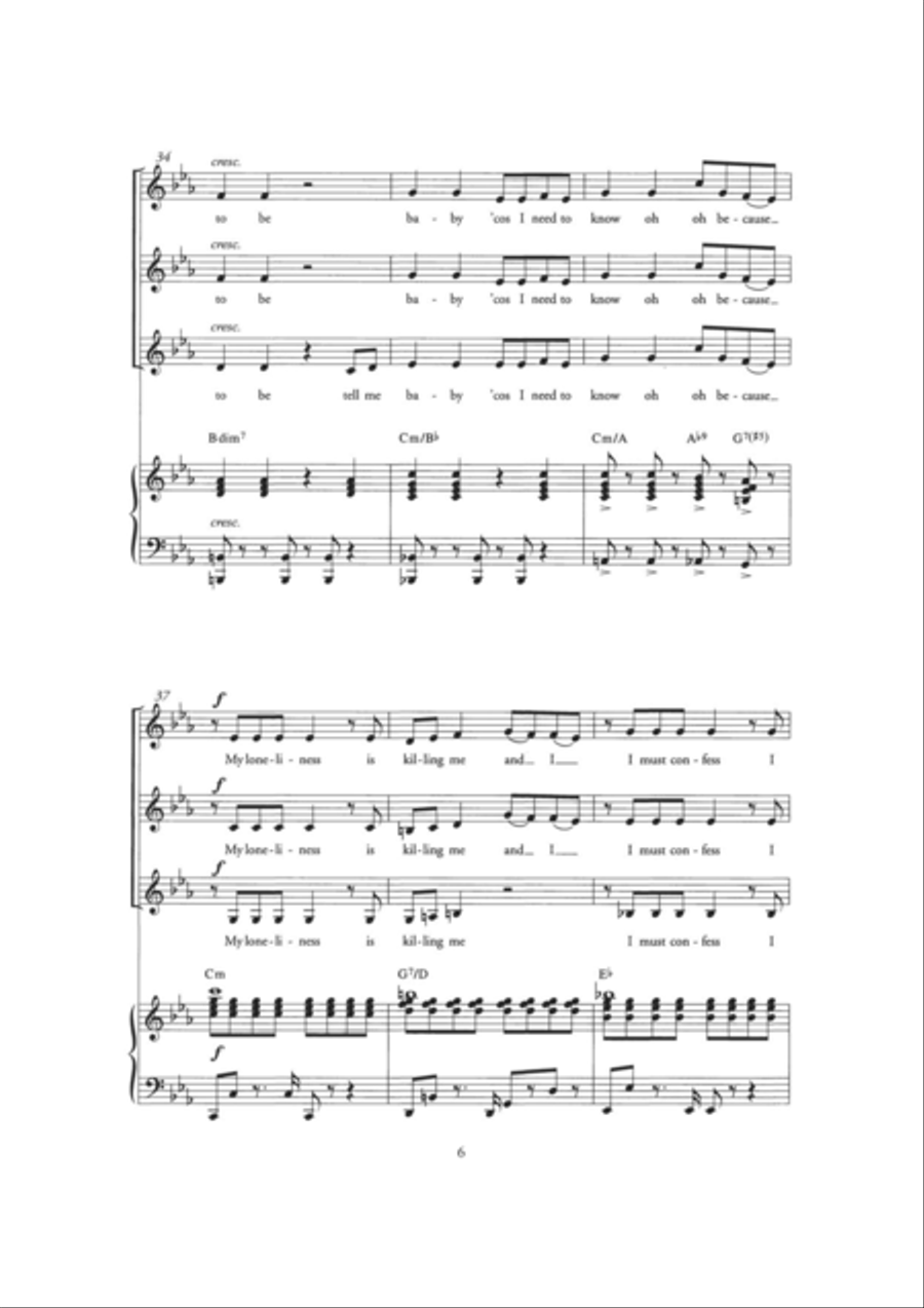 ...Baby One More Time (Arr. Berty Rice) Choir scores gallery preview page 6