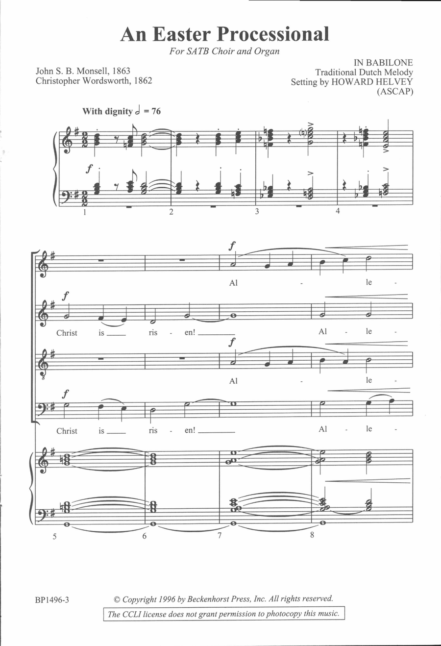 An Easter Processional 4-Part scores gallery preview page 2