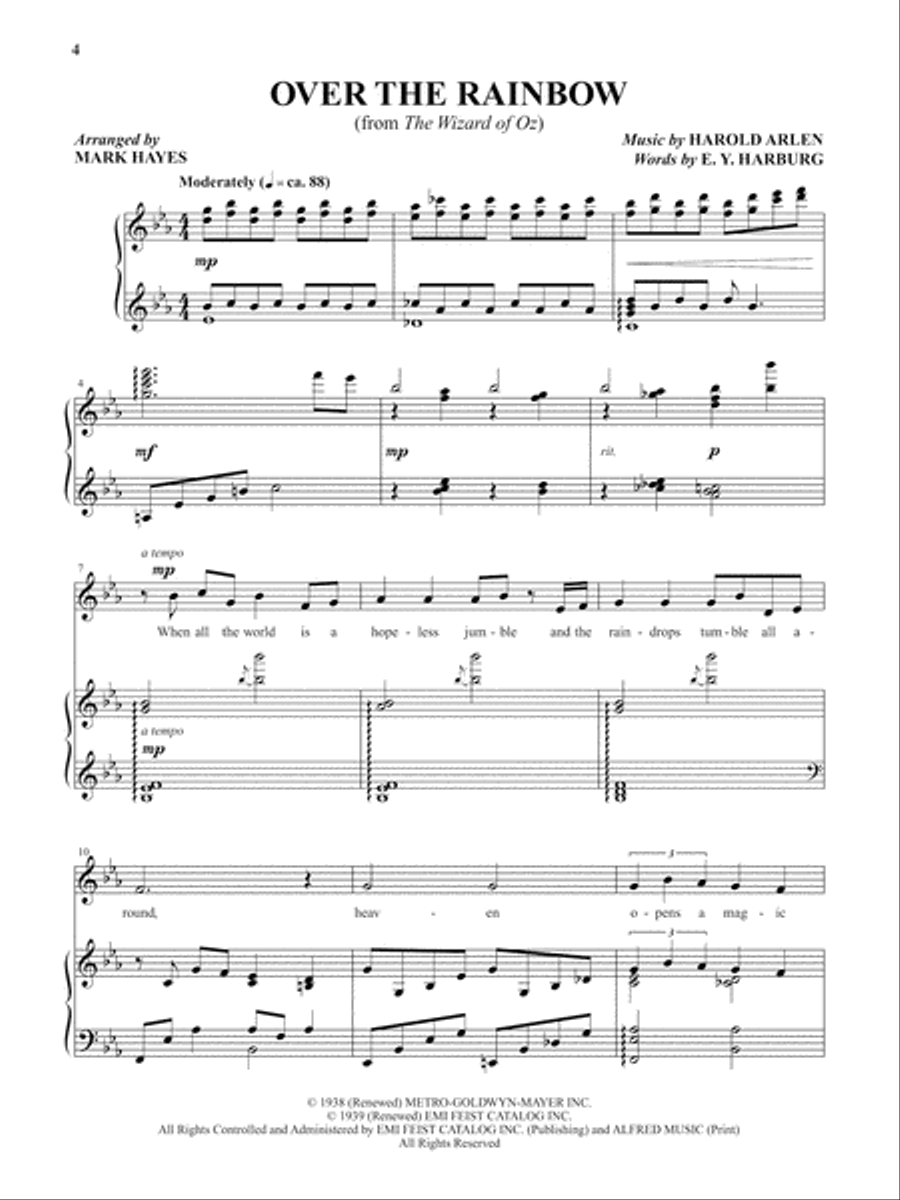 The Mark Hayes Vocal Solo Collection -- 10 Inspirational Songs for Solo Voice Medium-High Voice scores gallery preview page 6