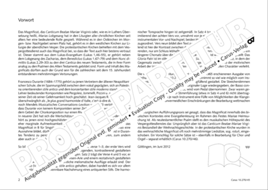 Magnificat in B 4-Part scores gallery preview page 3