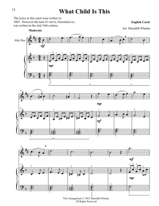 Christmas Duets for Alto Saxophone & Piano: What Child is This (Greensleeves)